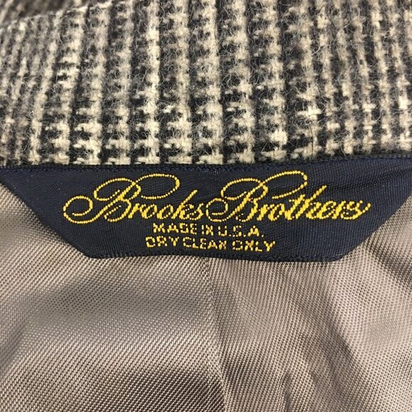BROOKS BROTHERS Camel Hair Glen Plaid 2 Button Blazer Jacket Men's 44 Regular - Picture 9 of 11